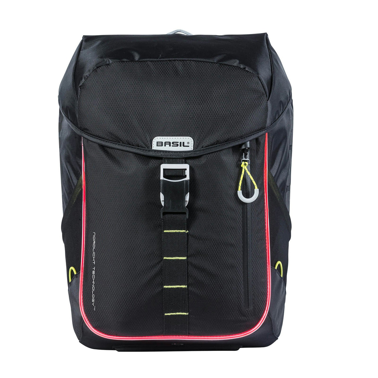 Basil Miles Daypack w/LED 17L Black Lime