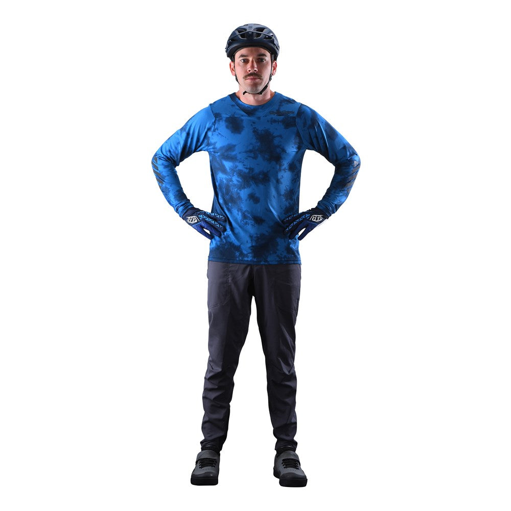 TLD Skyline LS Jersey Tie Dye Slate Blue