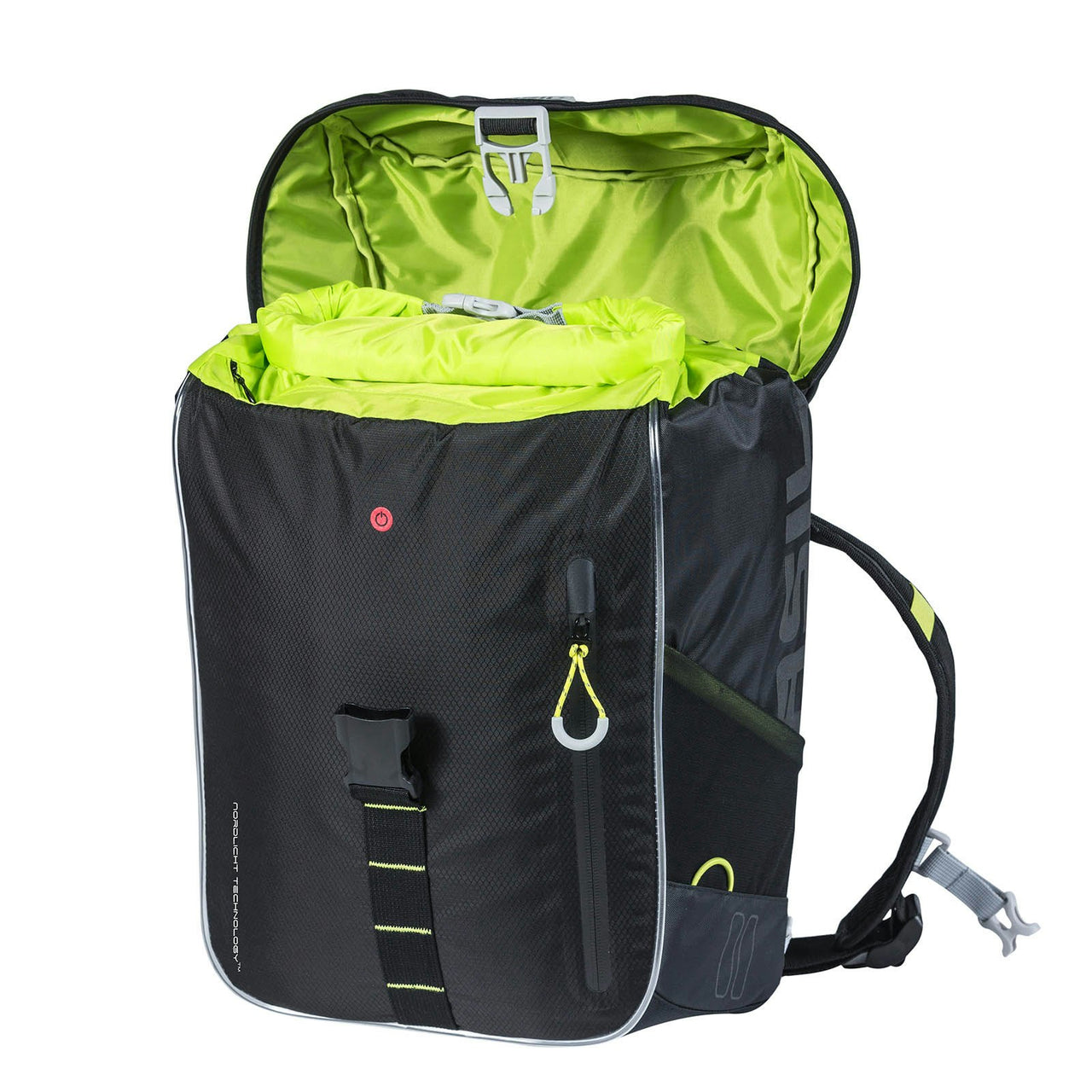 Basil Miles Daypack w/LED 17L Black Lime