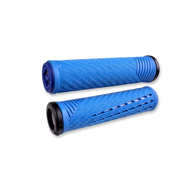 ODI MTB BMX CF Lock On Grip V2.1 135mm Blue / White