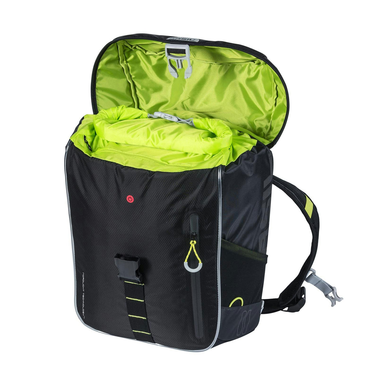 Basil Miles Daypack w/LED 17L Black Lime