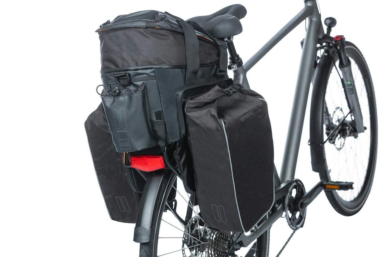 Basil Miles Tarpaulin Trunkbag XL Pro 9-36 Litres Black/Orange