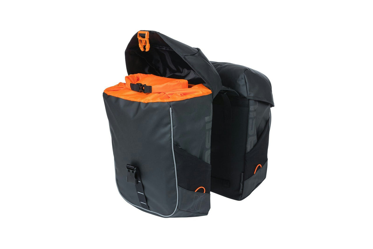 Basil Miles Tarpaulin Double Bag Black Orange 34L