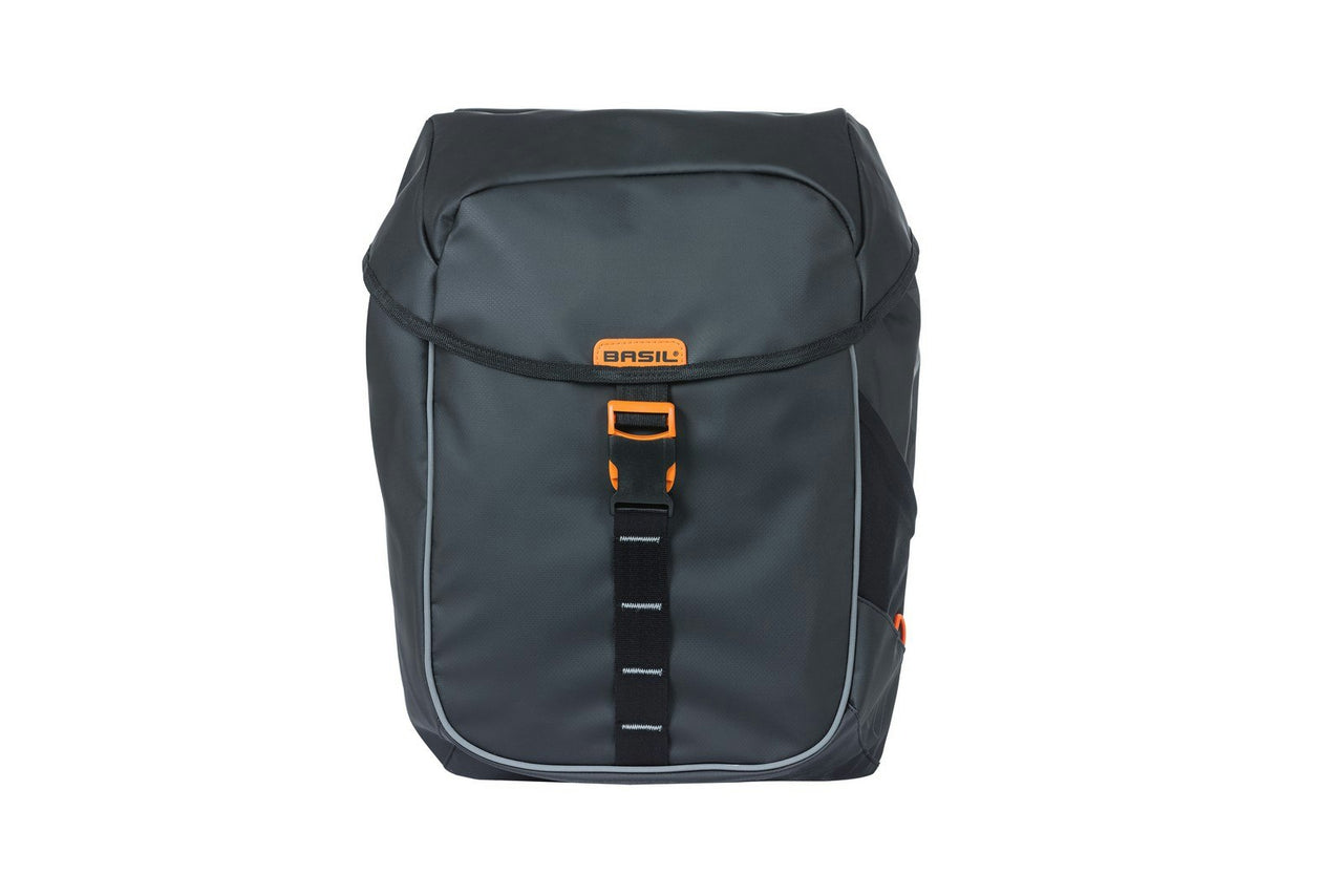 Basil Miles Tarpaulin Double Bag Black Orange 34L