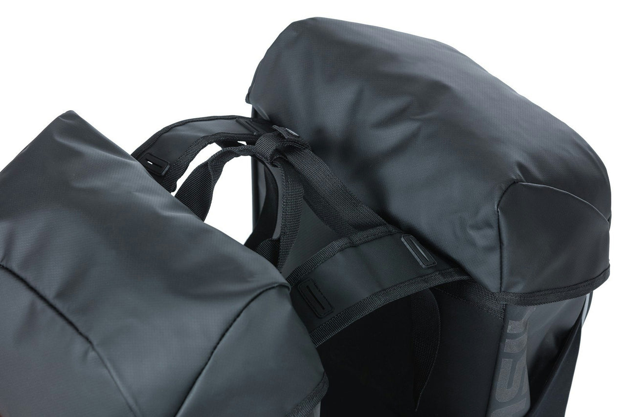 Basil Miles Tarpaulin Double Bag Black Orange 34L