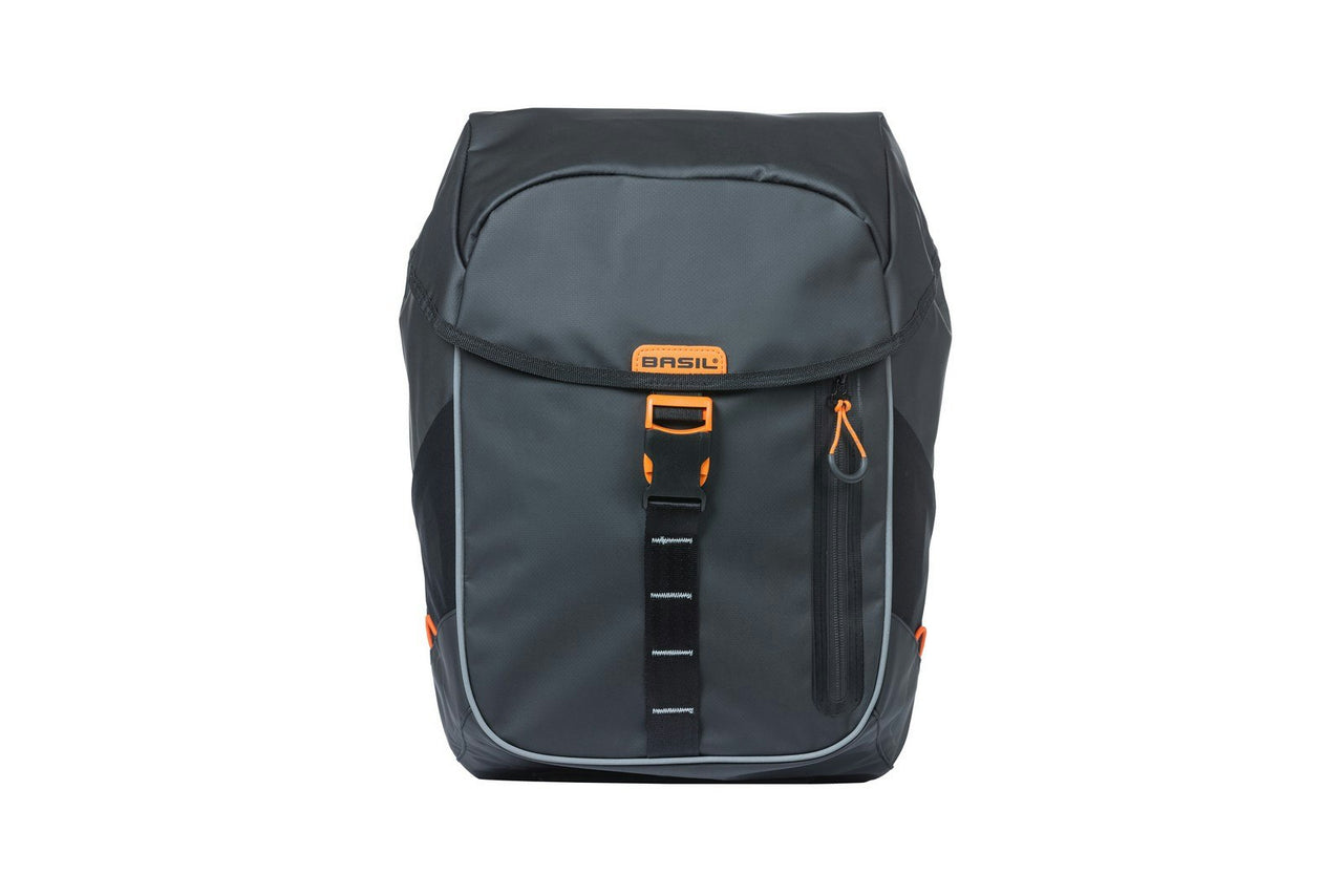 Basil Miles Tarpaulin Backpack Black Orange 17L