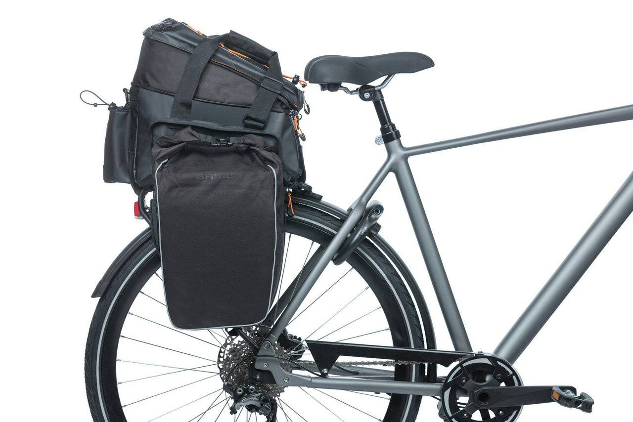 Basil Miles Tarpaulin Trunkbag XL Pro 9-36 Litres Black/Orange