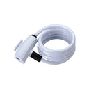 BBB CYCLING BicycleLock Quicksafe 8mm x 1500mm Coilcable White