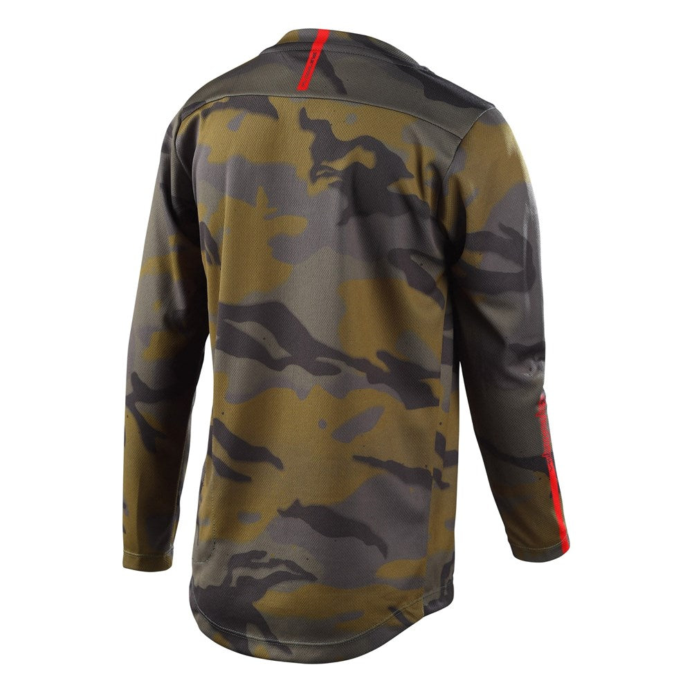 TLD 24.1 Flowline LS Youth Jersey Spray Camo Army