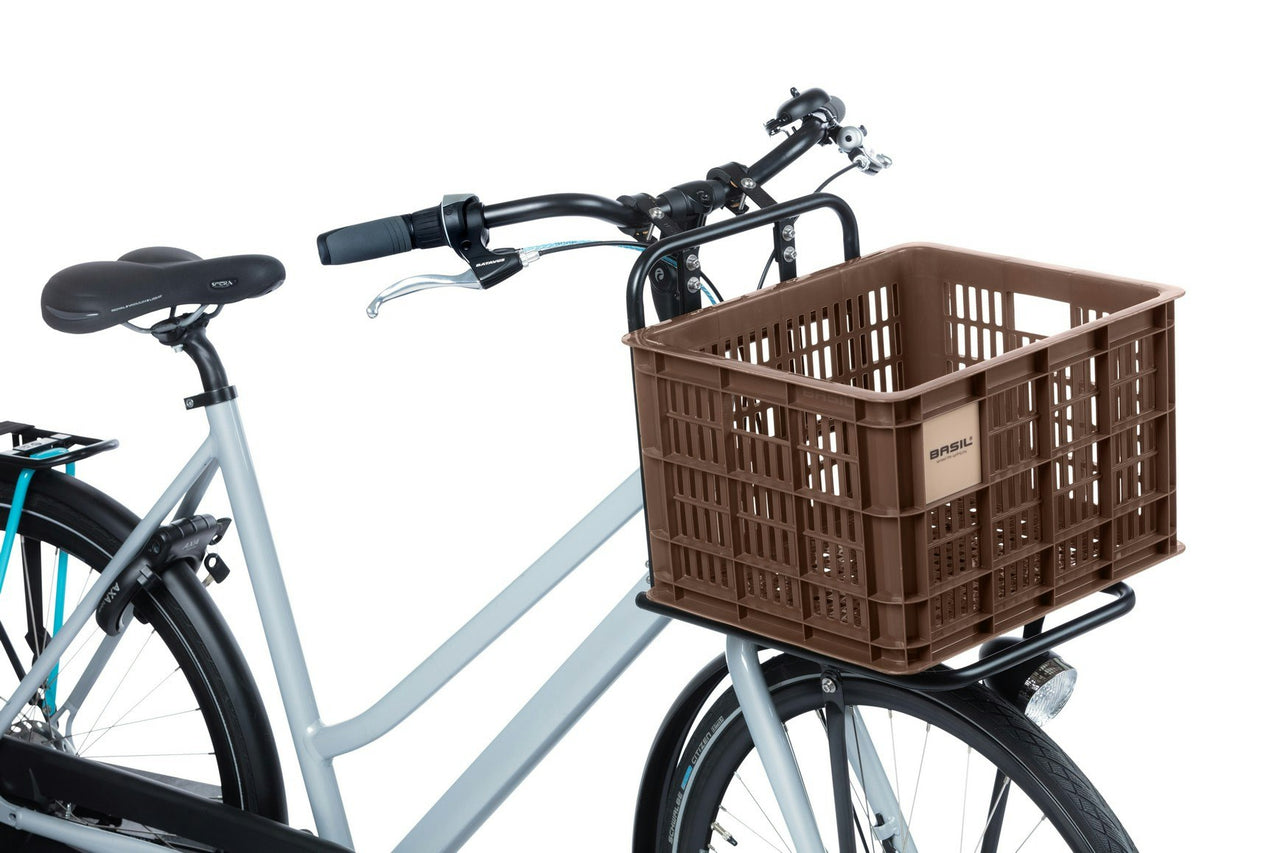 Basil Bicycle Crate Medium 29.5L Chocolate Brown