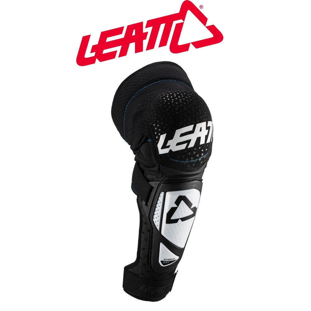 Leatt Knee/Shin Guard 3DF Hybrid Ext Wh/Bk Junior