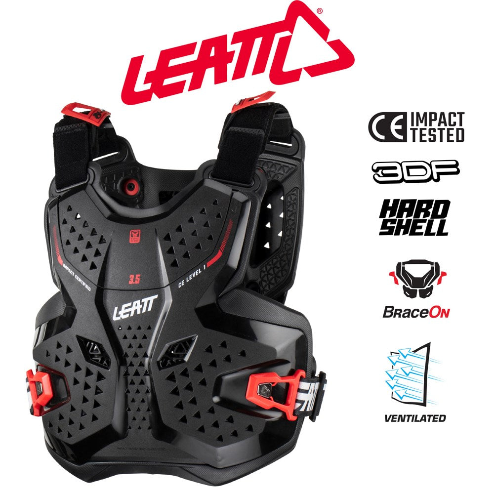 Leatt Chest Protector 3.5 Jr Blk/Red L/XL