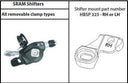HOPE Tech 3 Sram Shifter Mount Clamp Pair Black