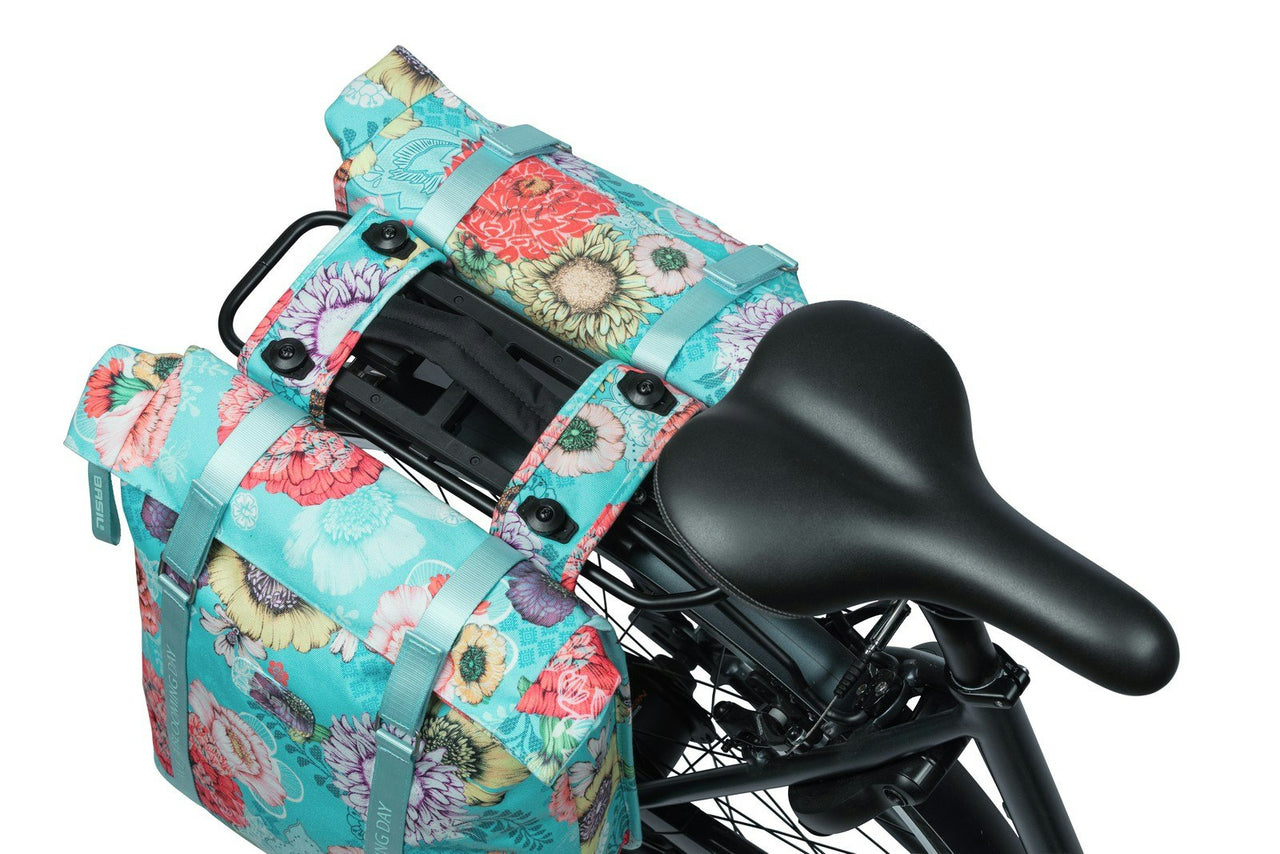 Basil Bloom Field Double Pannier Bag MIK 28-35L Blue