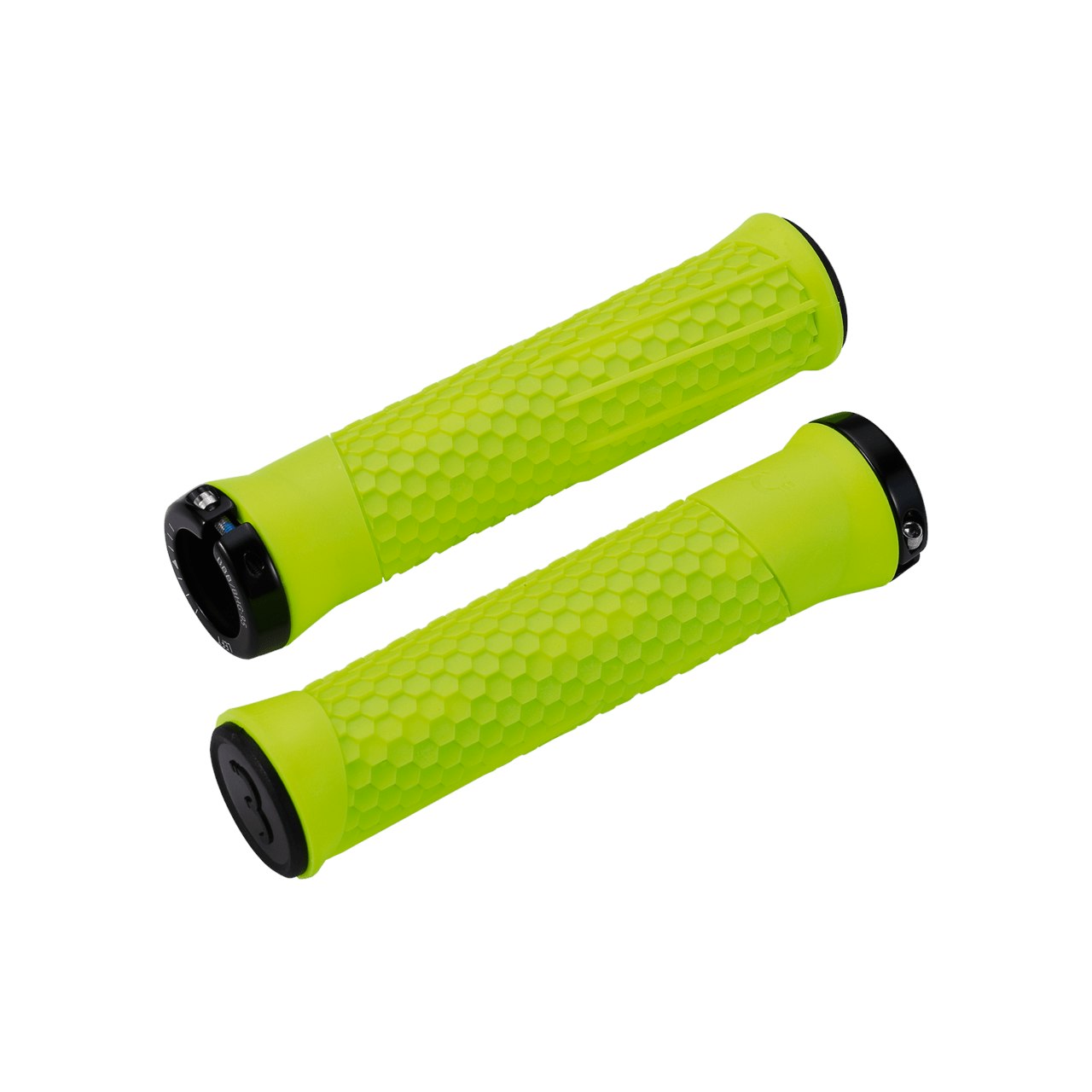 BBB Cycling Python Grips 142mm Neon Yellow/Lockring Black