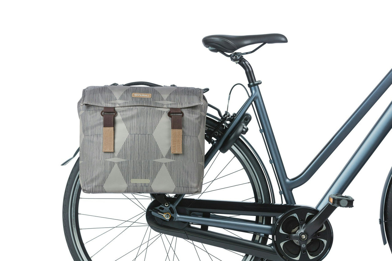 Basil Elegance Double Pannier Bag MIK 40-49L Chateau Taupe