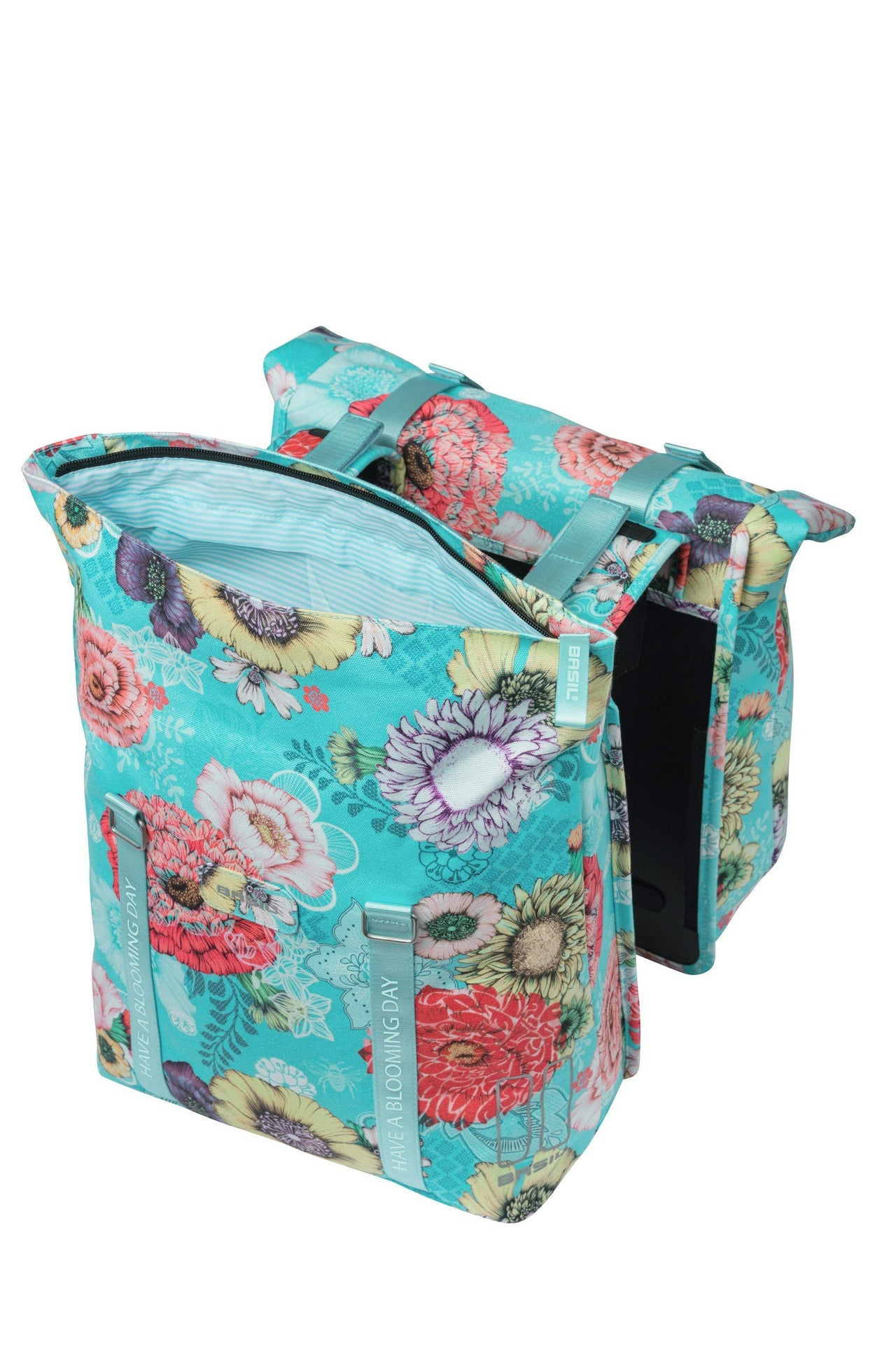 Basil Bloom Field Double Pannier Bag 28-35L Blue