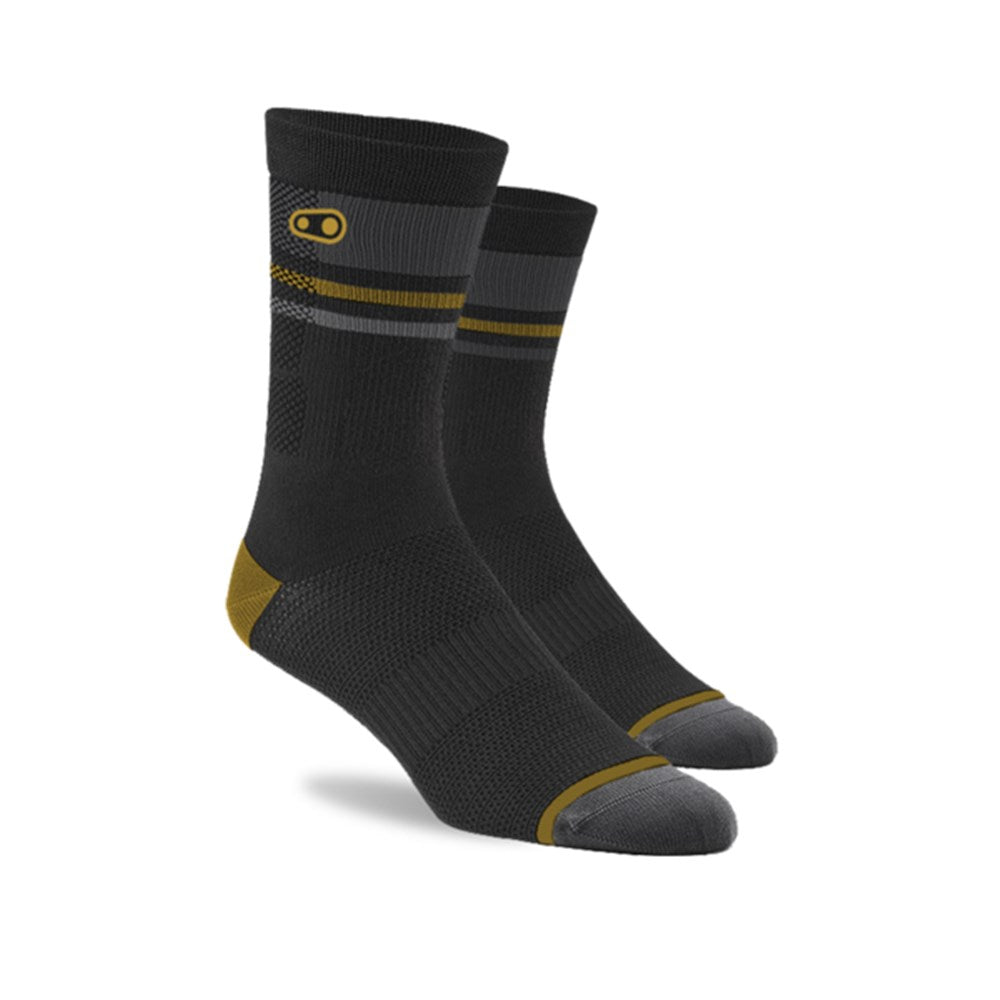 Crankbrothers Sock Icon MTB Sock Black / Gold / G Lge / Xlg