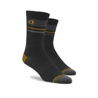 Thumbnail for Crankbrothers Sock Icon MTB Sock Black / Gold / G Lge / Xlg