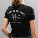CRANKBROTHERS Womens Tee 25Th Anniversary Black