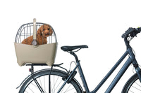 Thumbnail for Basil Buddy Bicycle Rear Basket For Pets MIK Biscotti Brown