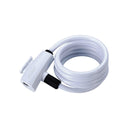 BBB CYCLING BicycleLock Quicksafe 8mm x 1500mm Coilcable White