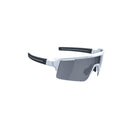 BBB CYCLING Fuse Sportglasses Matt White/Black Pcsmoke Flash Mirror