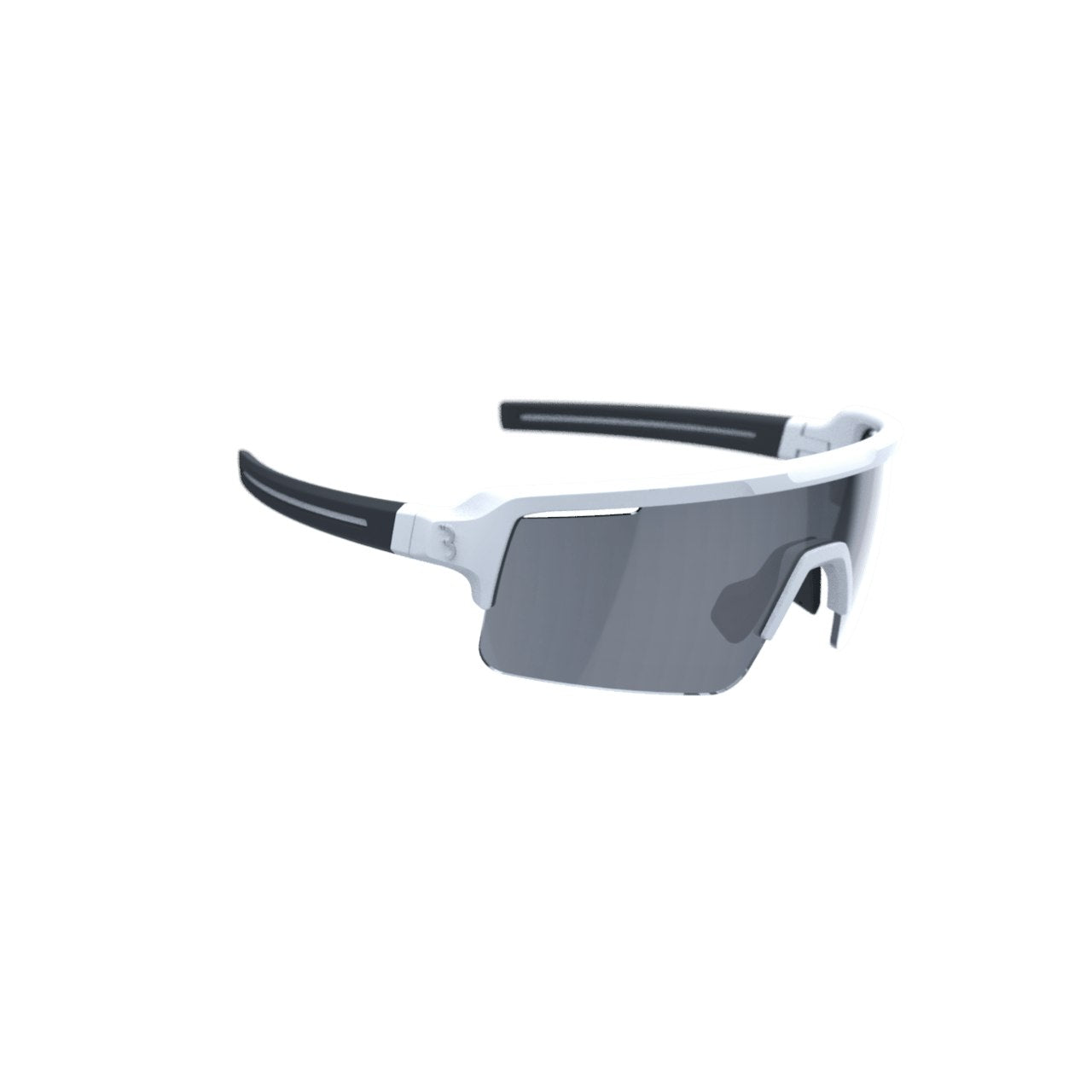 BBB Cycling Fuse Sportglasses Matt White/Black Pcsmoke Flash Mirror