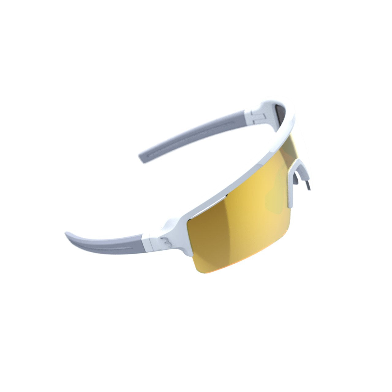 BBB Cycling Fuse Sportglasses Matt White/Dark Grey Pc MLC Gold