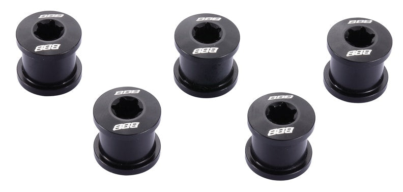 BBB Cycling Hexstars Chainring Bolts Black 5Pcs