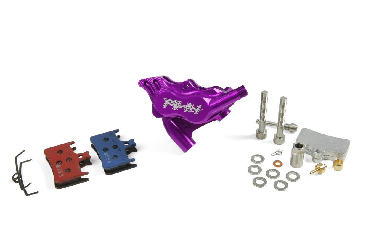 Hope Rx4 Caliper Flatmount Rear Brake - Purple - Shimano