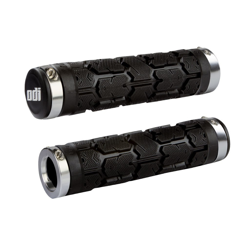 ODI MTB Rogue Lock On Grip Black / Silver Clamps