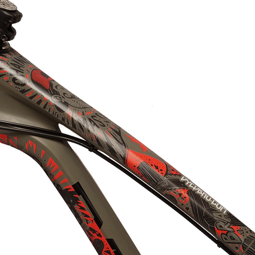 Dyedbro Frame Protection Wrap Chainsaw Black/Red