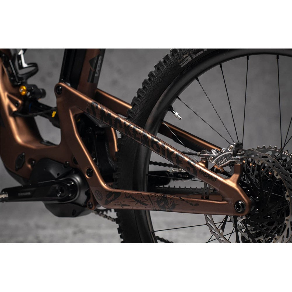 Dyedbro Frame Protection Wrap Fluro E-Bike Black