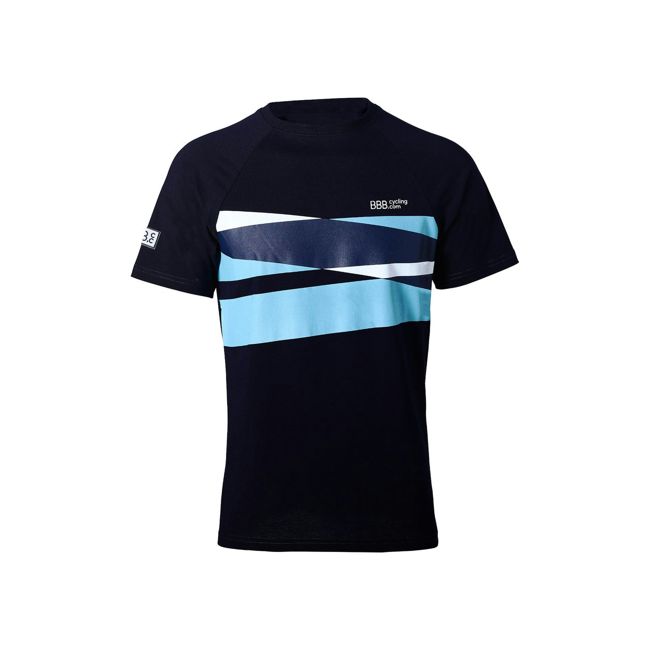 BBB Cycling Stripes T-Shirt Navy Blue 2XL