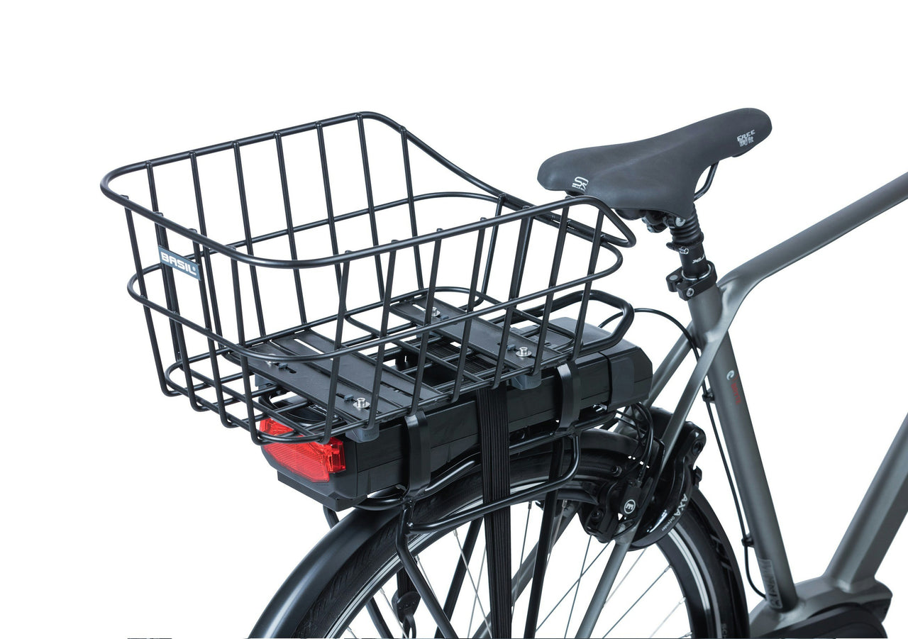 Basil Cento Alu Rear Basket WSL Black