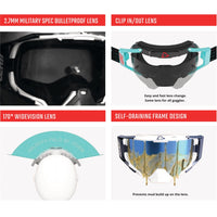 Thumbnail for Leatt Goggle Velocity 4.0 MTB Cyan Clear 83%