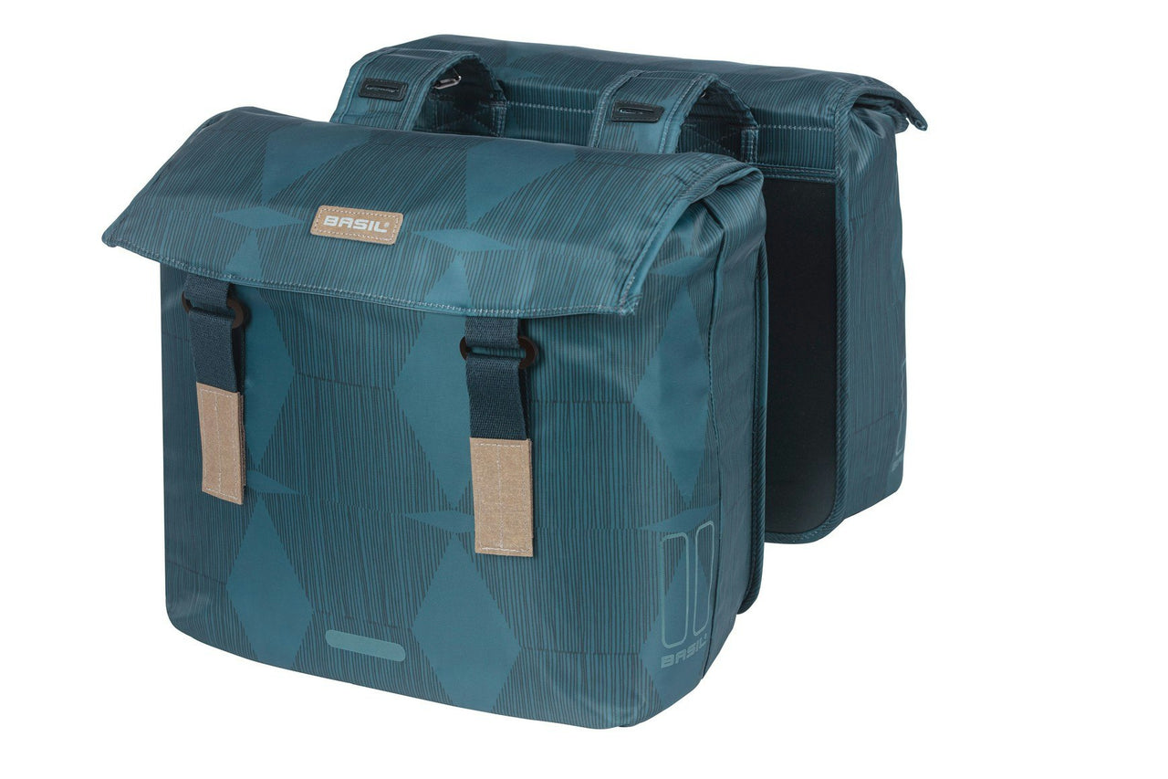 Basil Elegance Double Pannier Bag 40-49L Estate Blue