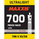 MAXXIS Tube Ultralight 700 X 33/50 Presta FV Sep 60mm