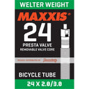MAXXIS Tube Welter Weight 24 X 2.0/3.0 Presta FV Sep 48mm