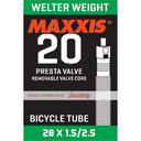 MAXXIS Tube Welter Weight 20 X 1.5/2.5 Presta FV Sep 48mm