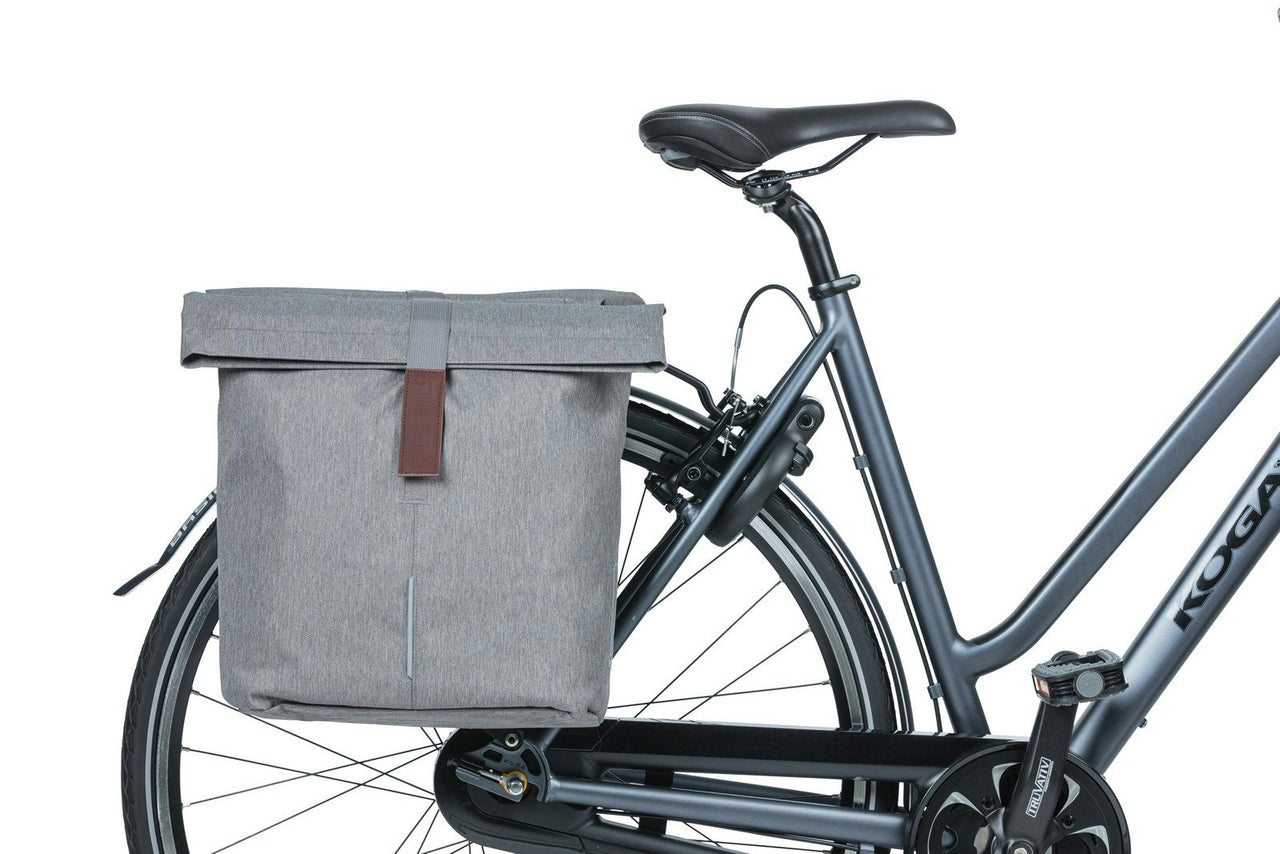 Basil City Double Bag Grey Melee 28 -32L