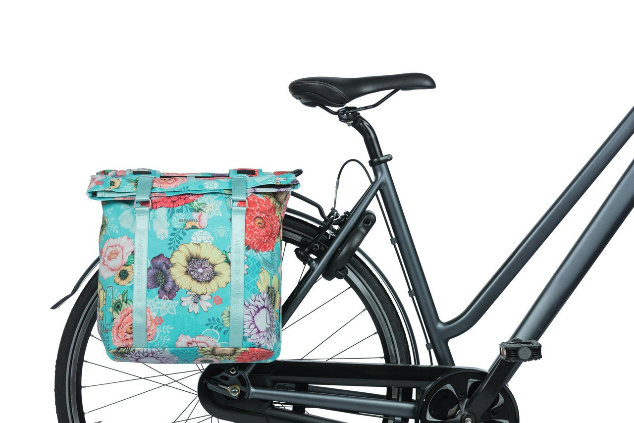 Basil Bloom Field Double Pannier Bag 28-35L Blue