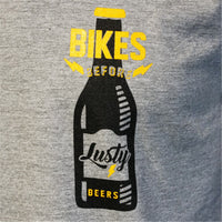 Thumbnail for We Are Lusty Bikes B4 Beer Tee Grey Marle Size Small