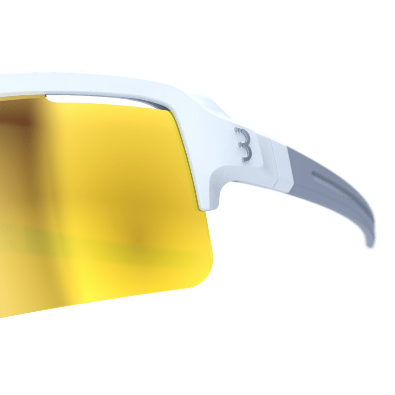 BBB Cycling Fuse Sportglasses Matt White/Dark Grey Pc MLC Gold