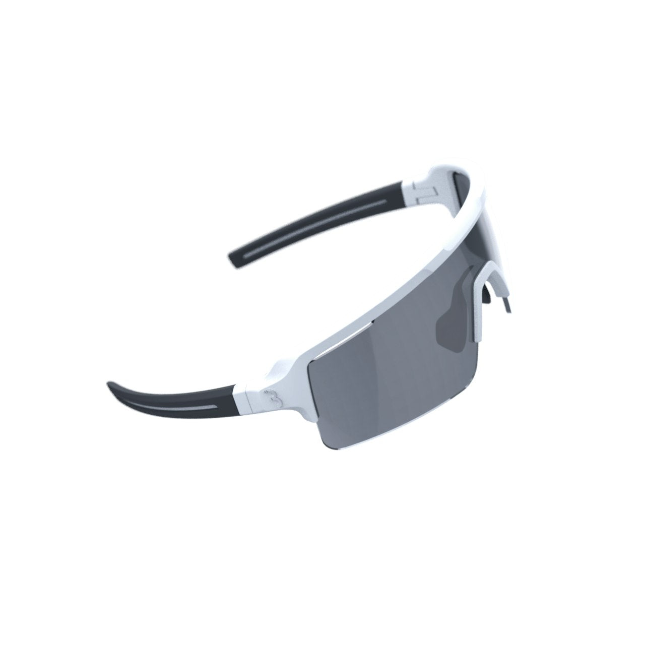 BBB Cycling Fuse Sportglasses Matt White/Black Pcsmoke Flash Mirror