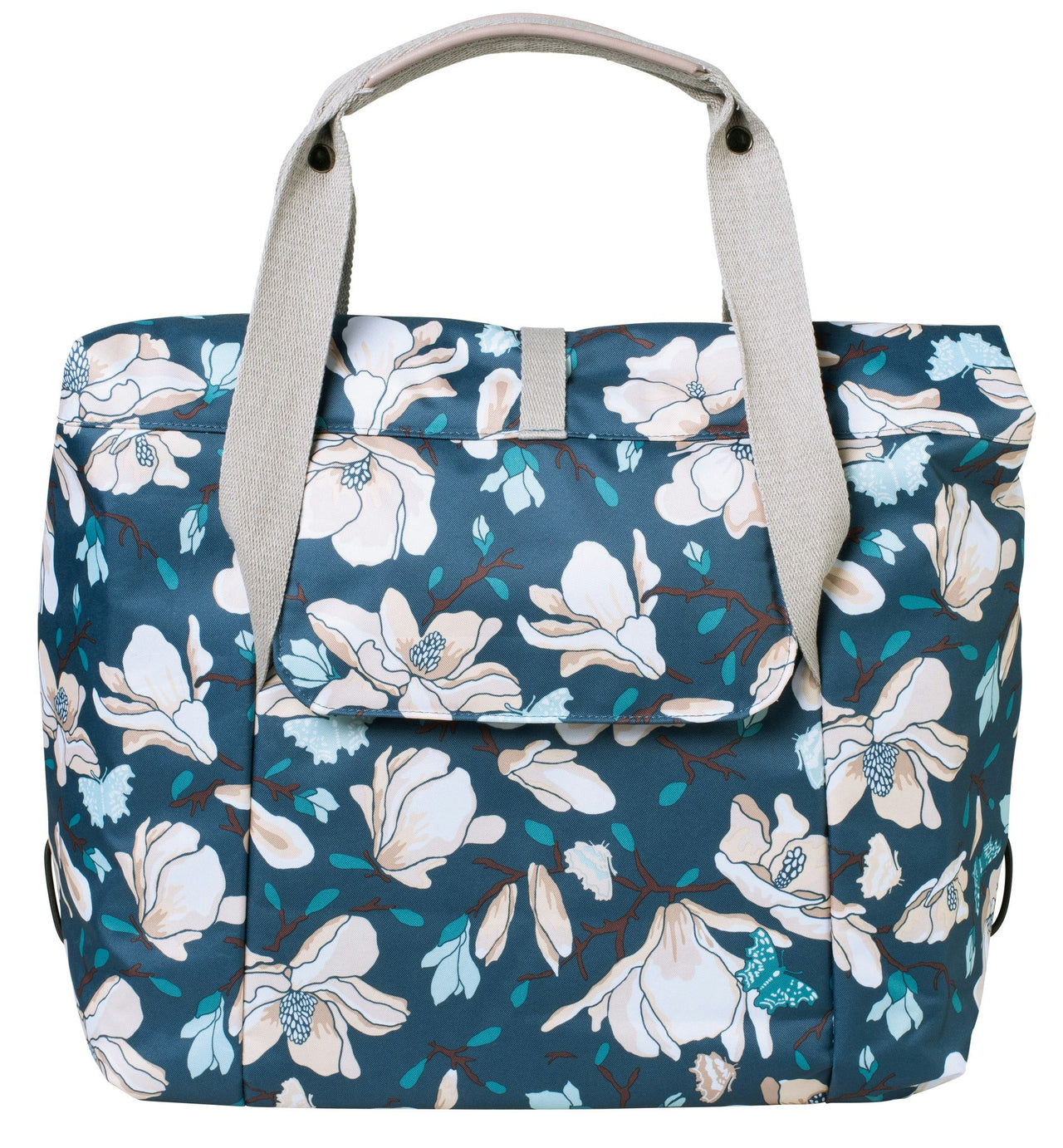 Basil Magnolia Shopper Bag 18L Teal Blue