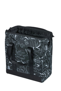 Thumbnail for Basil Grand Flower Bicycle Shopper 23 Litres Black