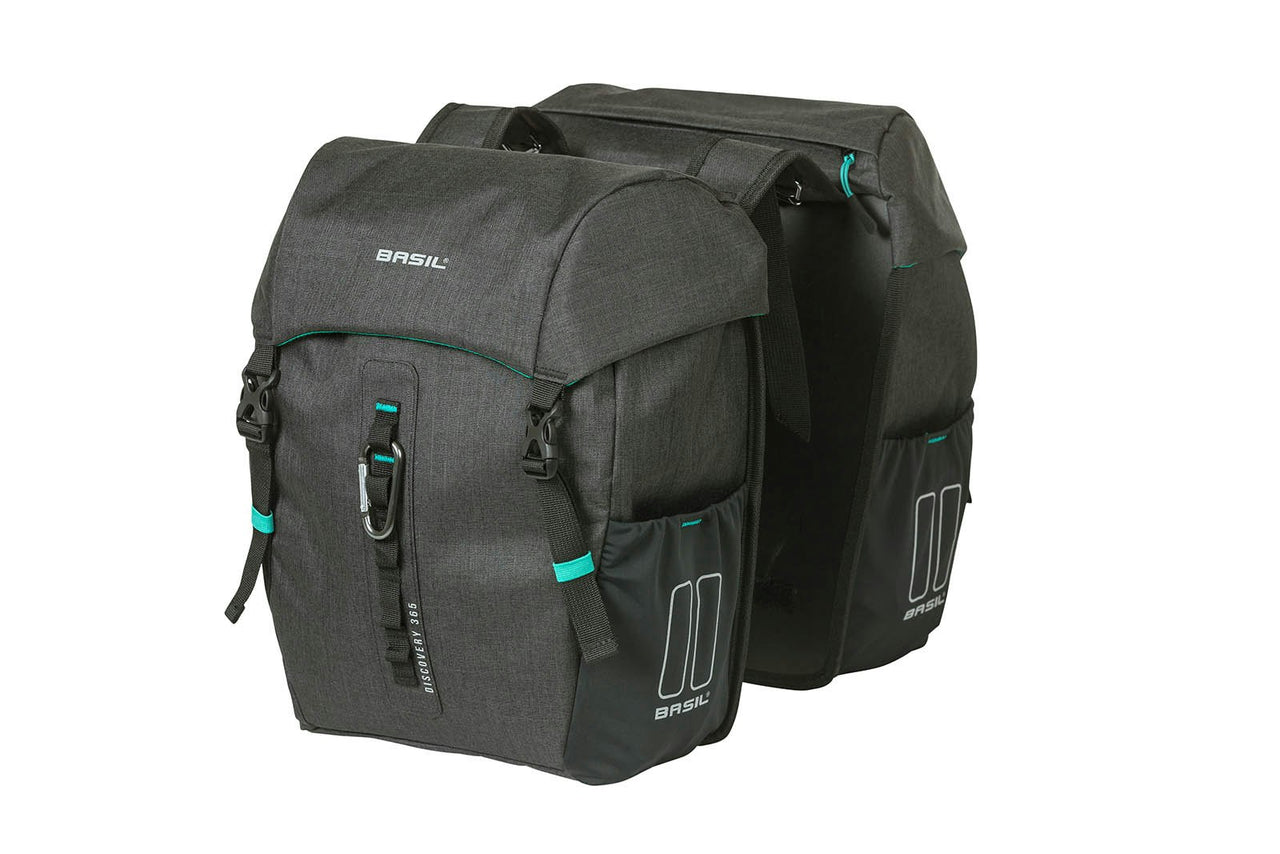 Basil Discovery Double Bag Black 18L Black