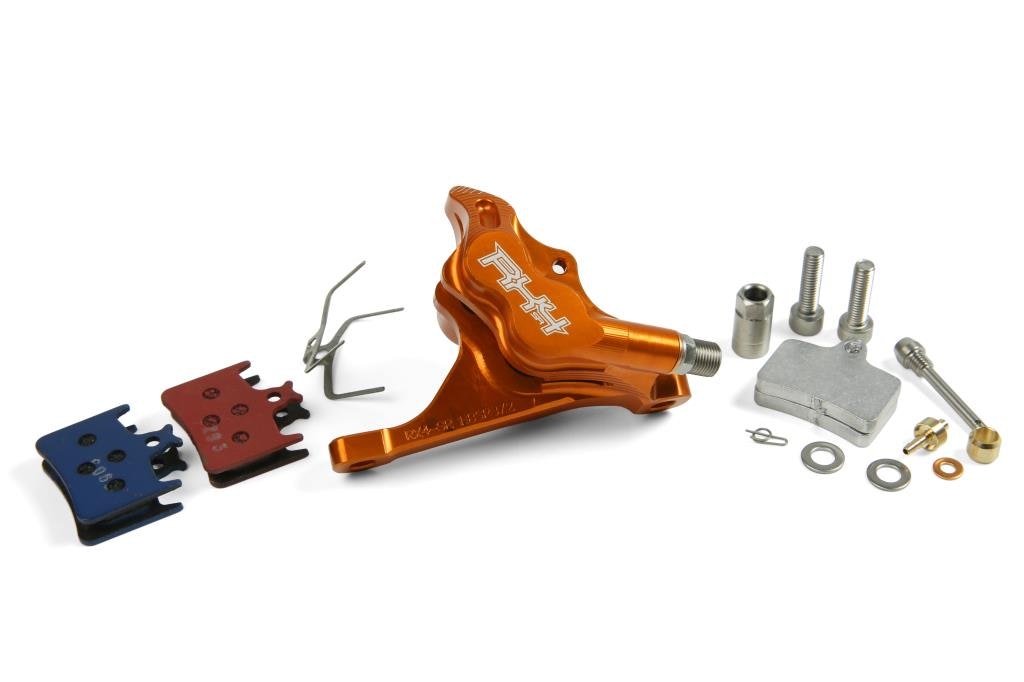 Hope Rx4 Caliper Flatmount Rear Brake - Orange - SRAM